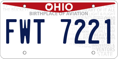 OH license plate FWT7221