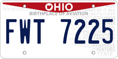 OH license plate FWT7225