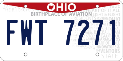 OH license plate FWT7271