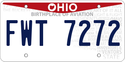 OH license plate FWT7272