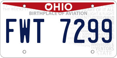 OH license plate FWT7299
