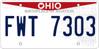 OH license plate FWT7303