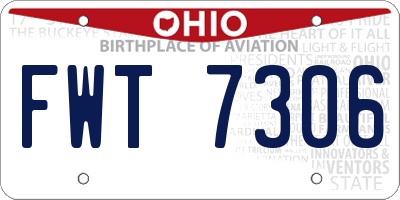 OH license plate FWT7306