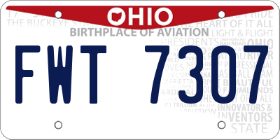 OH license plate FWT7307