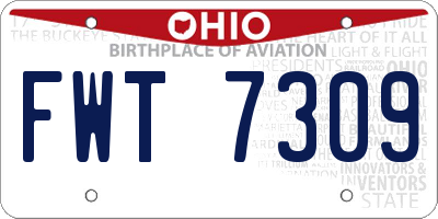 OH license plate FWT7309