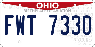 OH license plate FWT7330