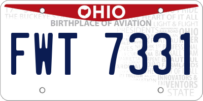 OH license plate FWT7331