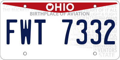 OH license plate FWT7332