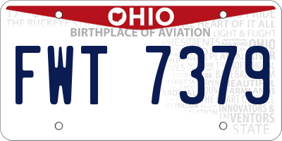 OH license plate FWT7379