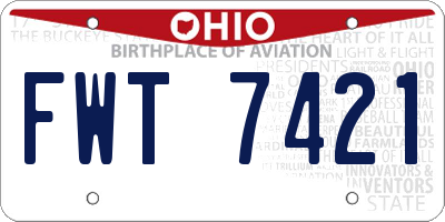 OH license plate FWT7421