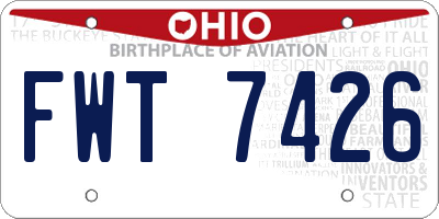 OH license plate FWT7426
