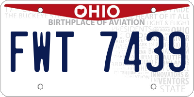 OH license plate FWT7439