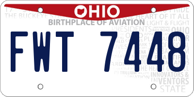 OH license plate FWT7448