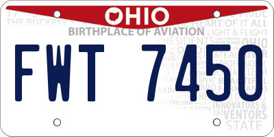 OH license plate FWT7450