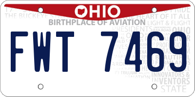 OH license plate FWT7469