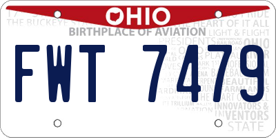 OH license plate FWT7479