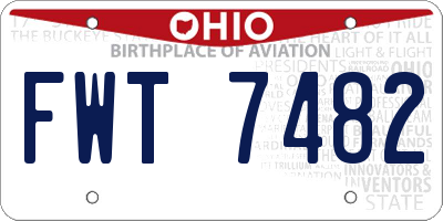 OH license plate FWT7482