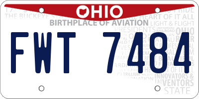 OH license plate FWT7484