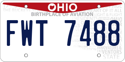 OH license plate FWT7488