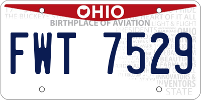 OH license plate FWT7529