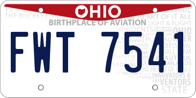 OH license plate FWT7541