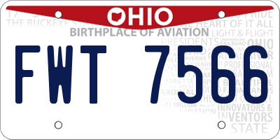 OH license plate FWT7566