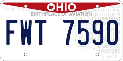 OH license plate FWT7590