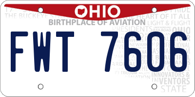 OH license plate FWT7606