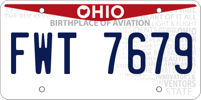 OH license plate FWT7679
