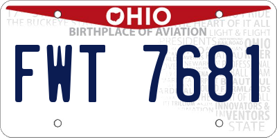 OH license plate FWT7681