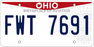OH license plate FWT7691