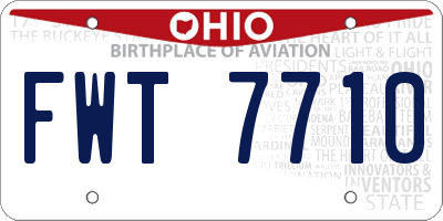 OH license plate FWT7710