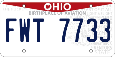 OH license plate FWT7733
