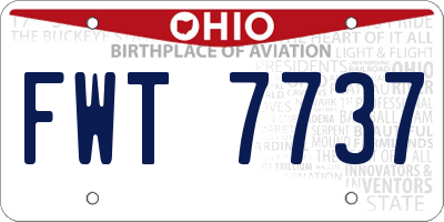 OH license plate FWT7737