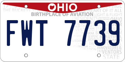 OH license plate FWT7739