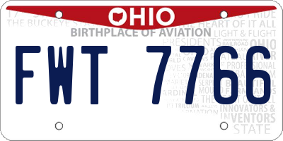 OH license plate FWT7766