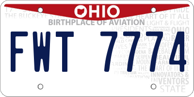 OH license plate FWT7774