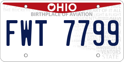 OH license plate FWT7799