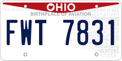 OH license plate FWT7831
