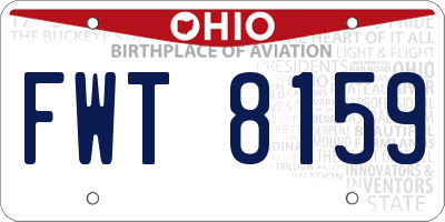 OH license plate FWT8159