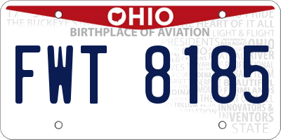 OH license plate FWT8185