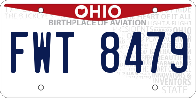 OH license plate FWT8479