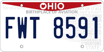 OH license plate FWT8591