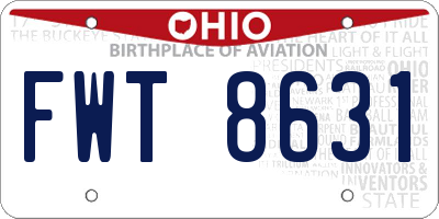 OH license plate FWT8631
