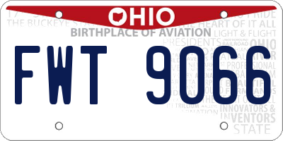 OH license plate FWT9066