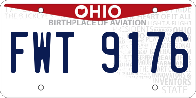 OH license plate FWT9176