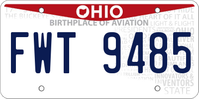 OH license plate FWT9485