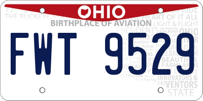 OH license plate FWT9529