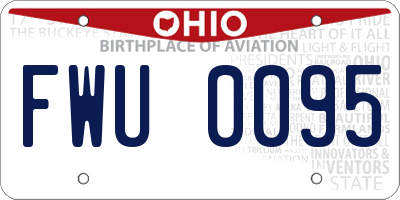 OH license plate FWU0095
