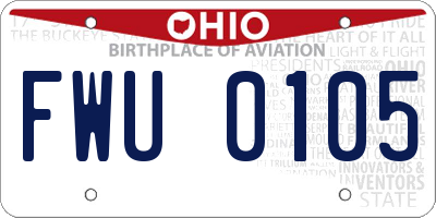 OH license plate FWU0105